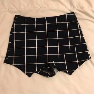 Black & White Grid Shorts